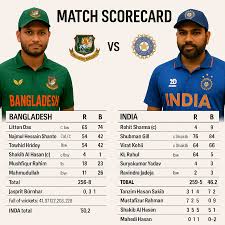 India National Cricket Team vs Bangladesh National Cricket Team Match Scorecard image 1