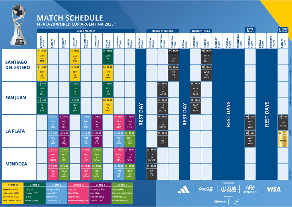 Complete Guide to U20 World Cup Fixtures 2023 image 1