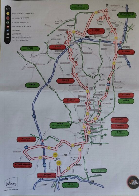 Current Status of 94.7 Road Closures in Johannesburg image 1